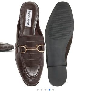 Steve Madden Kordyn Horsebit Mule Brown Croc 8 wide